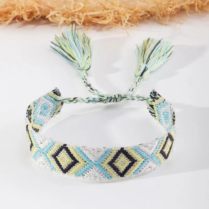 Bohemian Woven Friendship Bracelets with Tassels