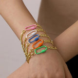 Punk Chain Bracelets Candy Paint Plated Turnbuckle Jewelry