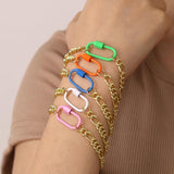 Punk Chain Bracelets Candy Paint Plated Turnbuckle Jewelry