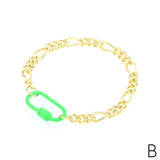 Punk Chain Bracelets Candy Paint Plated Turnbuckle Jewelry