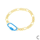 Punk Chain Bracelets Candy Paint Plated Turnbuckle Jewelry
