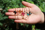 Colorful Crystal Zircon Butterfly Bracelet Copper Chain Boho Jewelry