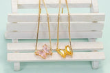 Colorful Crystal Zircon Butterfly Bracelet Copper Chain Boho Jewelry