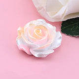 10Pcs 28mm Luminous Resin Flower Cabochons DIY Craft Decoration Roses