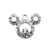 20pcs/lot Crystal Mouse Dangle Charms Lobster Clasp Hanging Charm