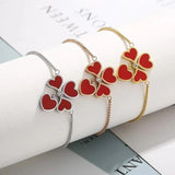 316L Stainless Steel Heart Link Chain Bracelet for Women