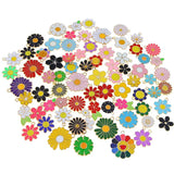 Enamel Flower Charms for Jewelry Making, Sunflower and Rose Pendants