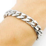 10mm Stainless Steel Men's Bracelet Rock Bangle Male Accessory