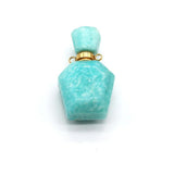 Amazonite Perfume Bottle Pendants for Jewelry Making