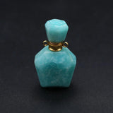 Amazonite Perfume Bottle Pendants for Jewelry Making