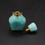 Amazonite Perfume Bottle Pendants for Jewelry Making