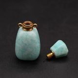 Amazonite Perfume Bottle Pendants for Jewelry Making