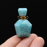 Amazonite Perfume Bottle Pendants for Jewelry Making