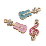 20pcs Guitar Note Charms Musical Pendant for Jewelry Making