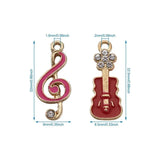 20pcs Guitar Note Charms Musical Pendant for Jewelry Making