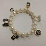 Elastic Glass Pearl Bead Bracelet Jewelry Women
