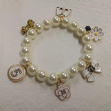 Elastic Glass Pearl Bead Bracelet Jewelry Women