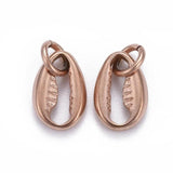 10pcs Stainless Steel Cowrie Shell Charms Jewelry DIY Bracelet Necklace Decor