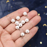 30pcs Round Plastic Pearls Charms Pendants