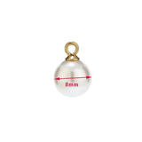 30pcs Round Plastic Pearls Charms Pendants