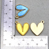 50Pcs Love Heart Pendant Charm For DIY Jewelry Making