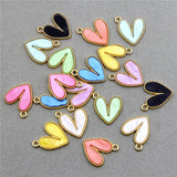 50Pcs Love Heart Pendant Charm For DIY Jewelry Making