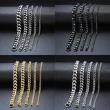 Men's Gold-plated Stainless Steel Cuban Chain Bracelet