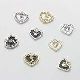 Enamel Rose Flower Charms Pendant for DIY Necklace Making