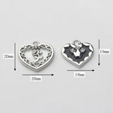 Enamel Rose Flower Charms Pendant for DIY Necklace Making
