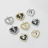 Enamel Rose Flower Charms Pendant for DIY Necklace Making