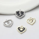 Enamel Rose Flower Charms Pendant for DIY Necklace Making