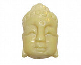 Buddha Head Natural Coral Pendant - 20-30mm Carved Stone