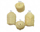Buddha Head Natural Coral Pendant - 20-30mm Carved Stone