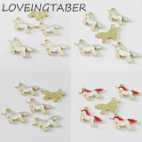 Alloy Enamel Unicorn Charms - 30pcs/lot