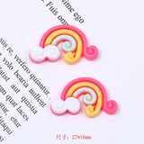 20PCS Resin Rainbow Cabochons Colorful Sunflower Star C