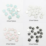 30pcs/bag Enamel Dog Paw Charm Pendant DIY Jewelry Making