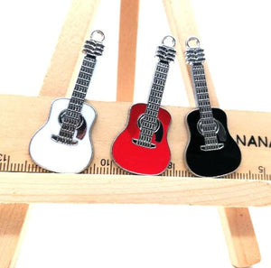 10pcs Guitar Charm for Jewelry Making DIY