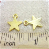 130PCS Gold Five-pointed star Charms Pendant DIY Metal Jewelry Making