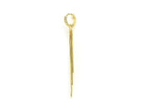 6pcs Brass Chain Tassel Earring Charms, Real 14K Plated, Earring Findings
