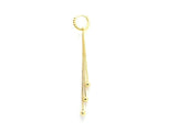 6pcs Brass Chain Tassel Earring Charms, Real 14K Plated, Earring Findings