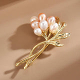 Freshwater Pearl Bouquet Brooch Pin Wedding Jewelry Christmas Broche