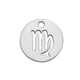 DIY Stainless Steel Zodiac Sign Charms Pendant 20Pcs/Lot