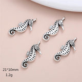60Pcs/Set Sea Horse Charms for DIY Jewelry Making Supplies