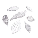 56Pcs Stainless Steel Leaf Charms Pendants for DIY Jewelry Making
