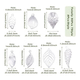 56Pcs Stainless Steel Leaf Charms Pendants for DIY Jewelry Making