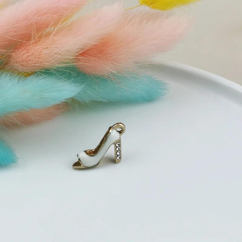 10pcs K Tone Drip Oil Alloy Small Pendant Point Drill High H