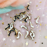 10pcs K Tone Drip Oil Alloy Small Pendant Point Drill High H