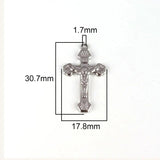 5PCS 10Style Stainless Steel Cross Charms Pendants DIY Jewelry Making Supplies