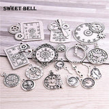 20pcs Steampunk Clock Charms for Jewelry Making Diy Vintage Metal