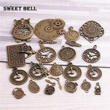 20pcs Steampunk Clock Charms for Jewelry Making Diy Vintage Metal